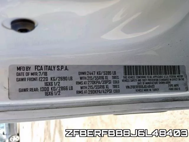 ZFBERFBB8J6L48403 фото 2
