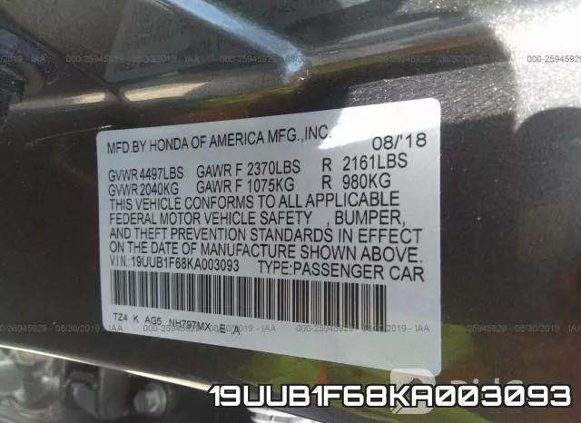 19UUB1F68KA003093 фото 7