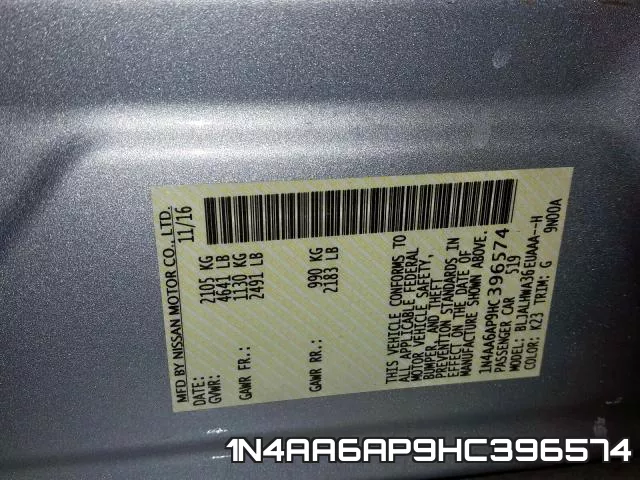 1N4AA6AP9HC396574 фото 2