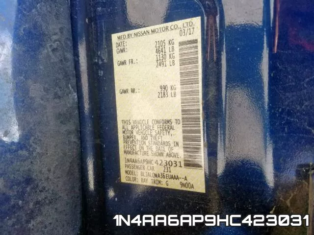 1N4AA6AP9HC423031 фото 2