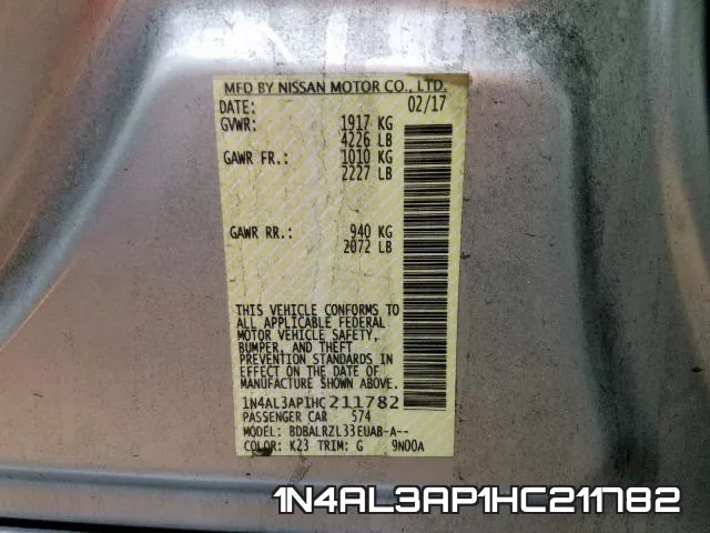1N4AL3AP1HC211782 фото 2