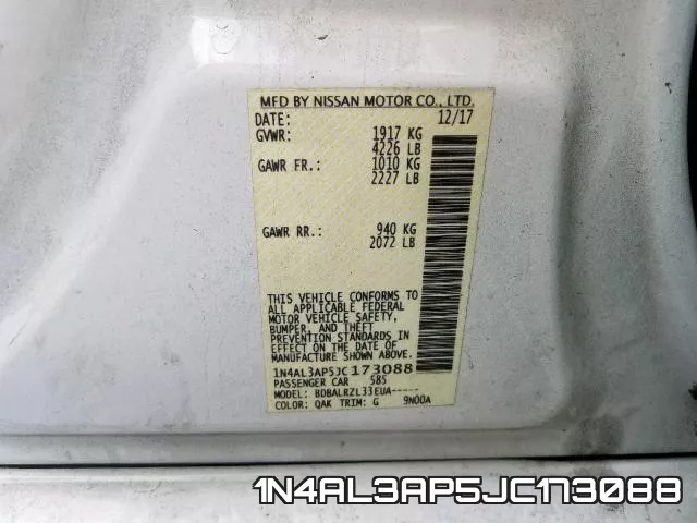 1N4AL3AP5JC173088 фото 2