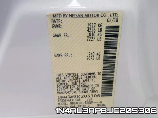 1N4AL3AP8JC205306 фото 2