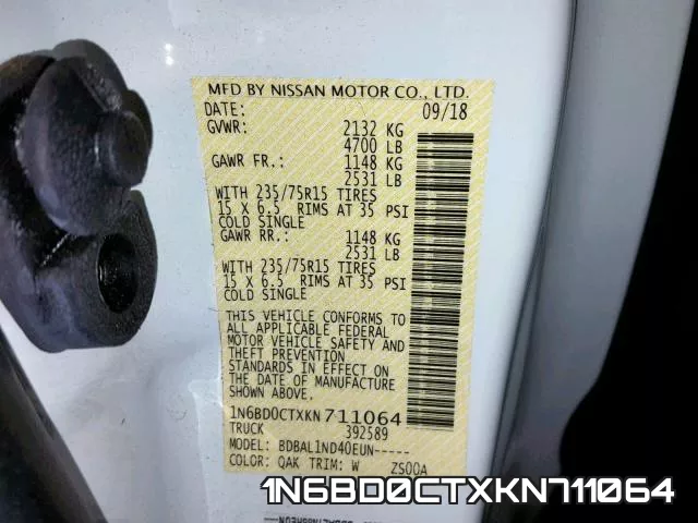 1N6BD0CTXKN711064 фото 2