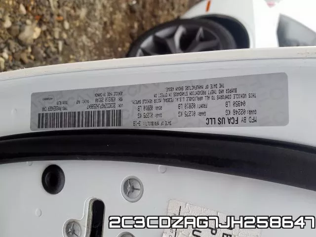 2C3CDZAG7JH258647 фото 2