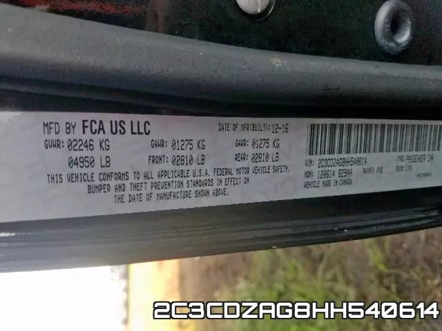 2C3CDZAG8HH540614 фото 2