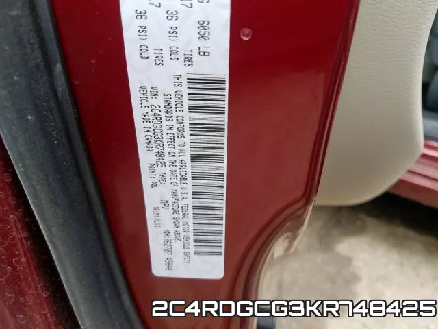 2C4RDGCG3KR748425 фото 2
