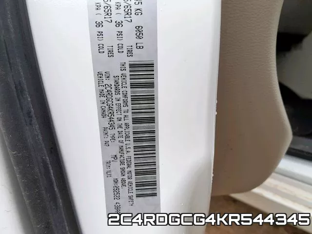 2C4RDGCG4KR544345 фото 2