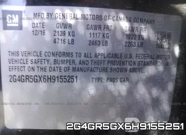 2G4GR5GX6H9155251 фото 9