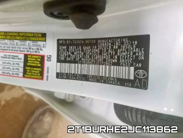 2T1BURHE2JC113862 фото 2