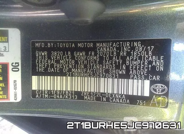 2T1BURHE5JC970631 фото 9