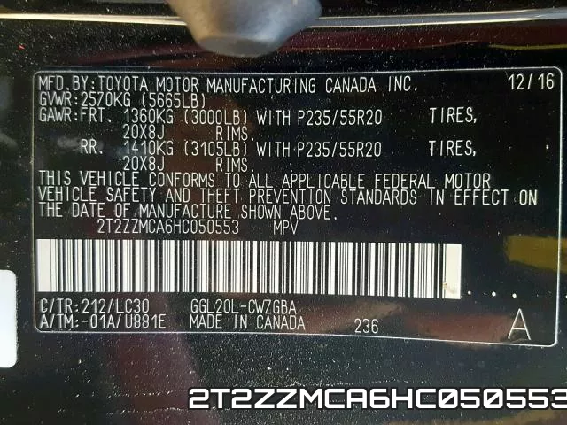 2T2ZZMCA6HC050553 фото 2