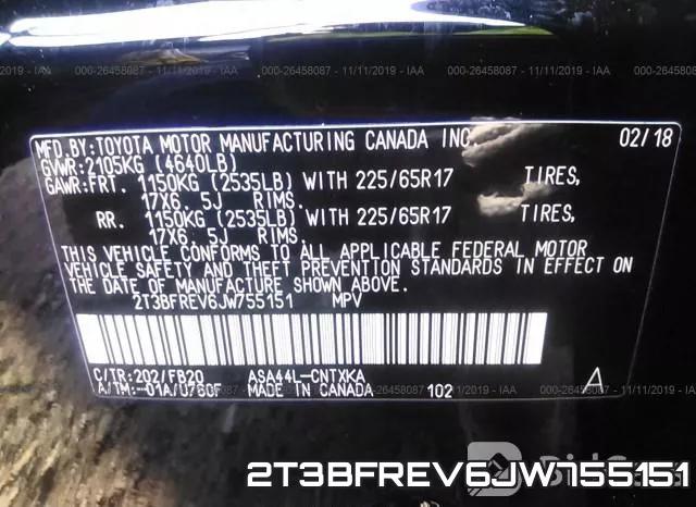 2T3BFREV6JW755151 фото 10