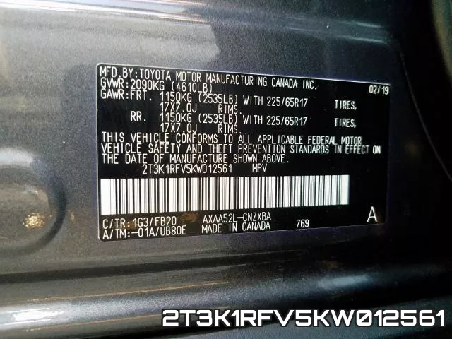 2T3K1RFV5KW012561 фото 2