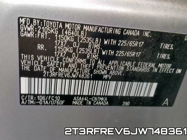 2T3RFREV6JW748361 фото 2