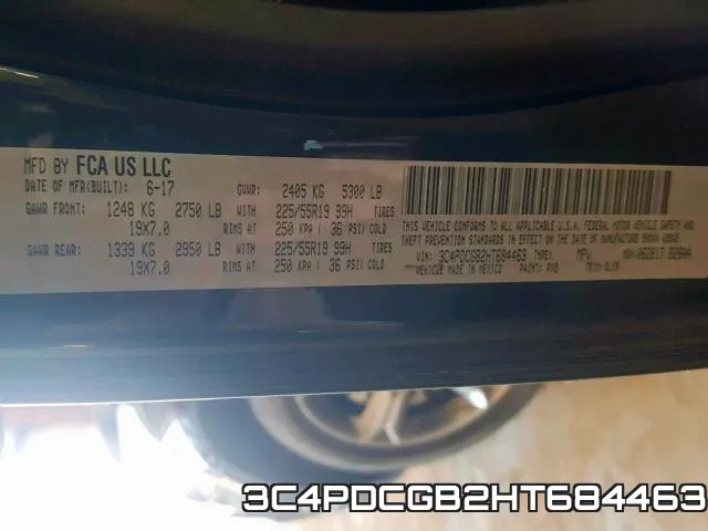 3C4PDCGB2HT684463 фото 2