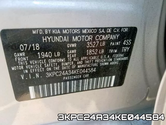 3KPC24A34KE044584 фото 2