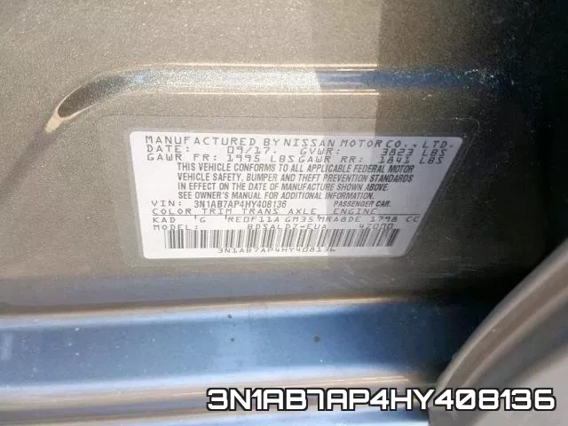 3N1AB7AP4HY408136 фото 2
