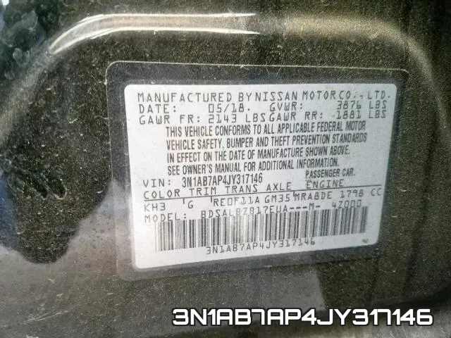 3N1AB7AP4JY317146 фото 2