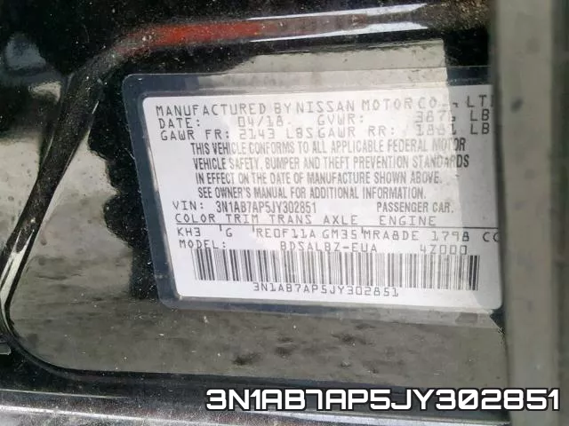 3N1AB7AP5JY302851 фото 2