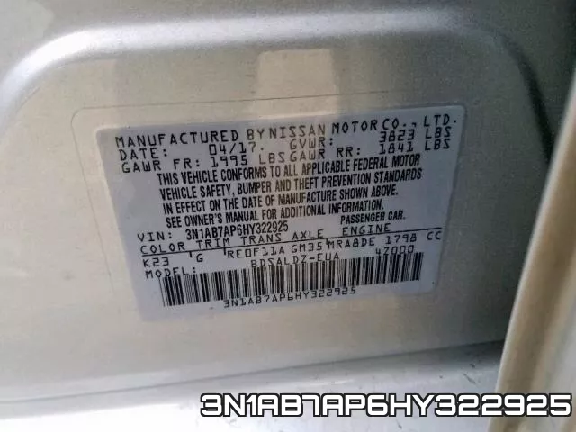 3N1AB7AP6HY322925 фото 2