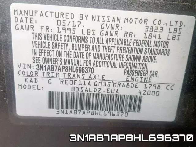 3N1AB7AP8HL696370 фото 2