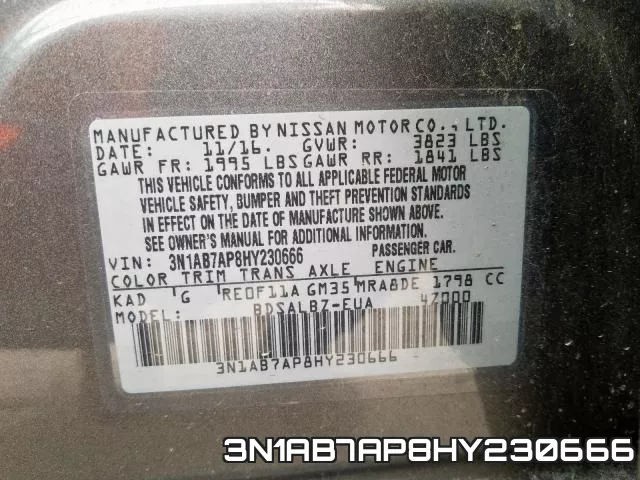 3N1AB7AP8HY230666 фото 2