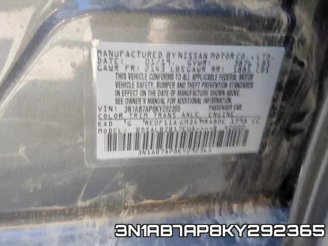 3N1AB7AP8KY292365 фото 2
