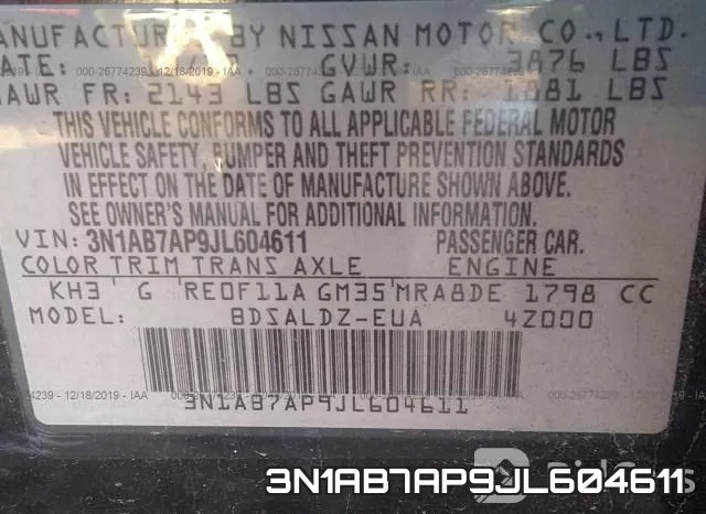 3N1AB7AP9JL604611 фото 10