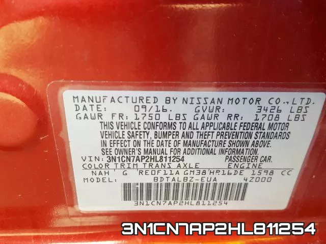 3N1CN7AP2HL811254 фото 2