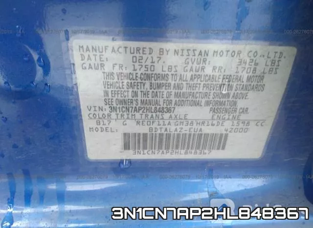 3N1CN7AP2HL848367 фото 8