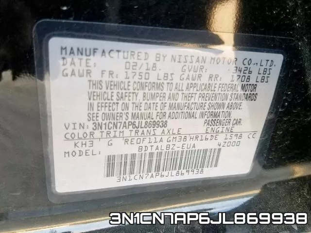 3N1CN7AP6JL869938 фото 2