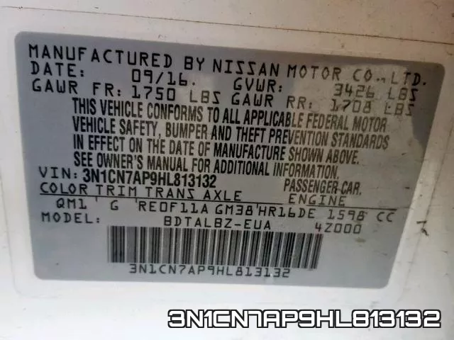 3N1CN7AP9HL813132 фото 2
