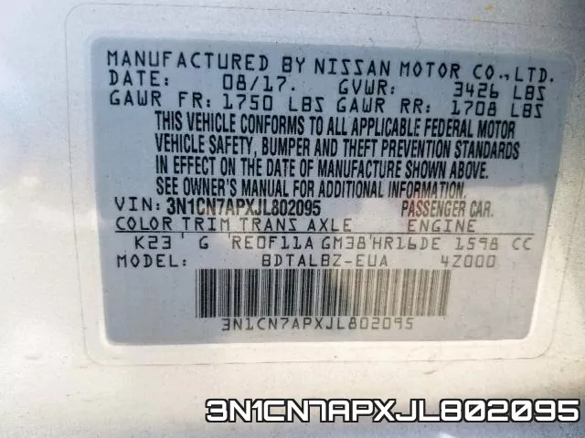 3N1CN7APXJL802095 фото 2