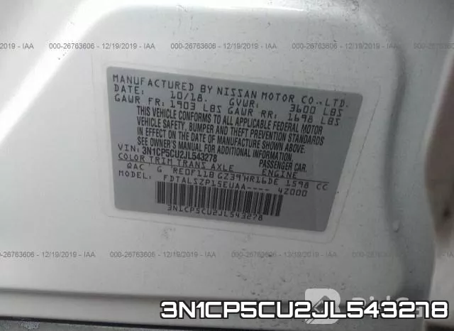 3N1CP5CU2JL543278 фото 9