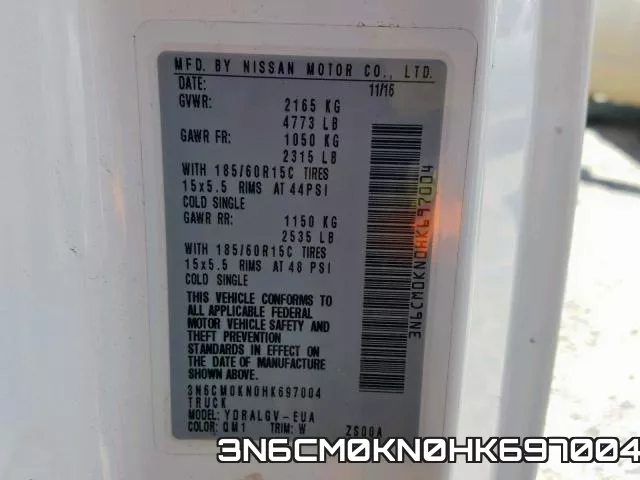3N6CM0KN0HK697004 фото 2