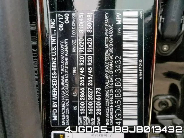 4JGDA5JB8JB013432 фото 2