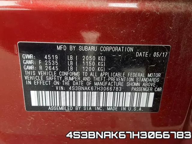 4S3BNAK67H3066783 фото 2