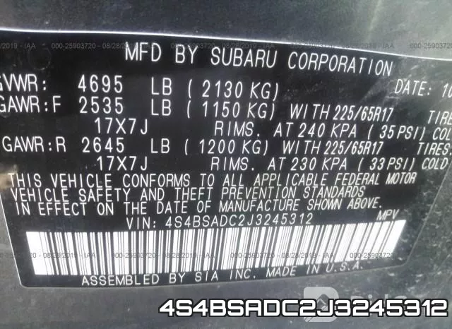4S4BSADC2J3245312 фото 10