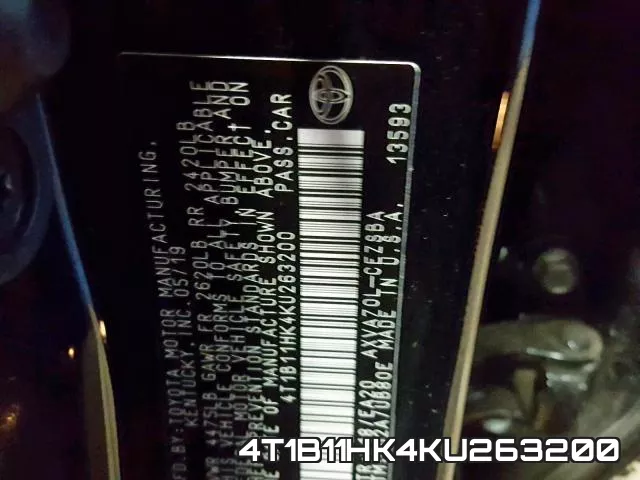 4T1B11HK4KU263200 фото 2