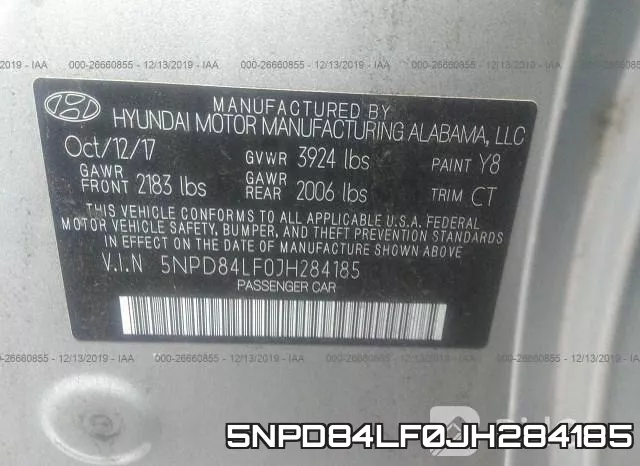 5NPD84LF0JH284185 фото 9
