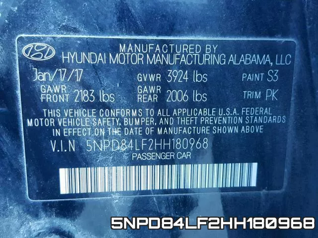 5NPD84LF2HH180968 фото 2