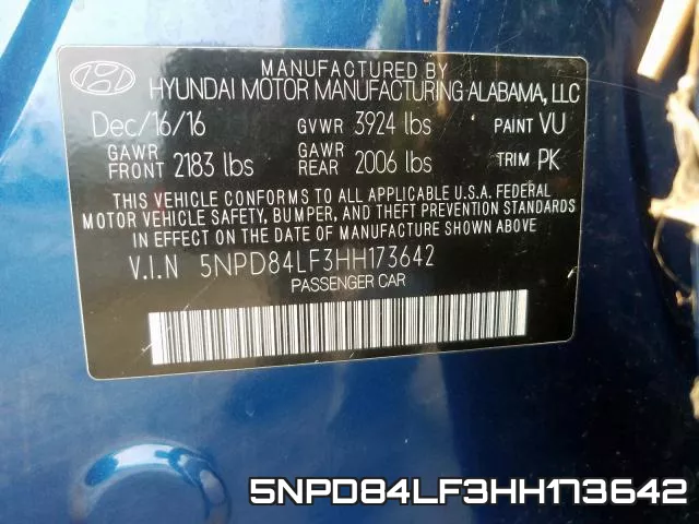 5NPD84LF3HH173642 фото 2