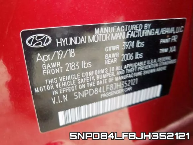 5NPD84LF8JH352121 фото 2