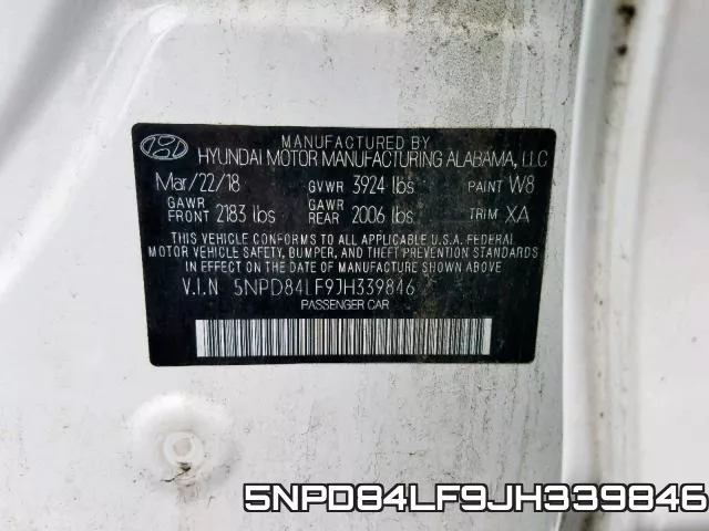 5NPD84LF9JH339846 фото 2