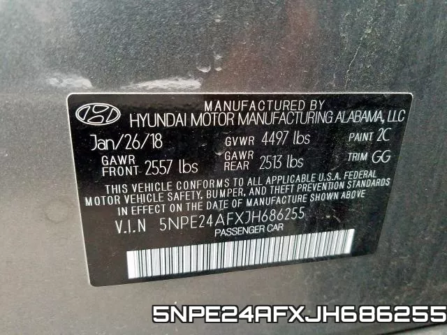 5NPE24AFXJH686255 фото 2