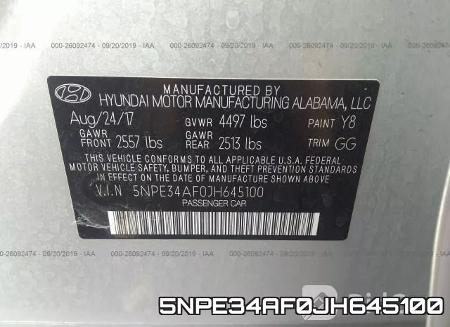 5NPE34AF0JH645100 фото 7