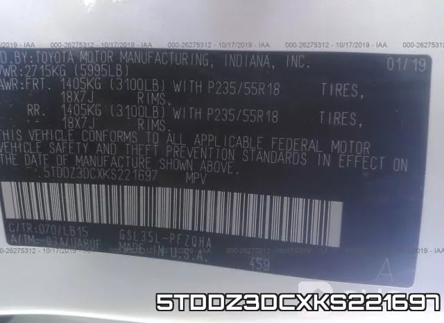 5TDDZ3DCXKS221697 фото 10