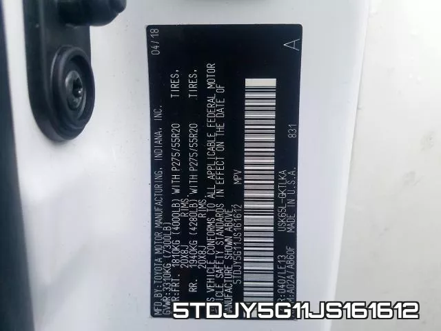 5TDJY5G11JS161612 фото 2