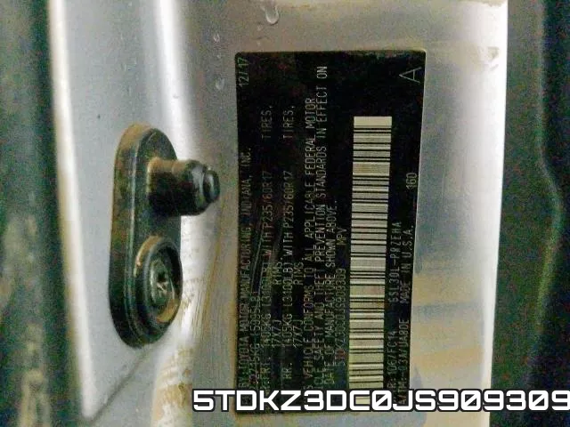 5TDKZ3DC0JS909309 фото 2